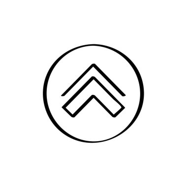 yukarı ok simgesi, vektör illüstrasyonu