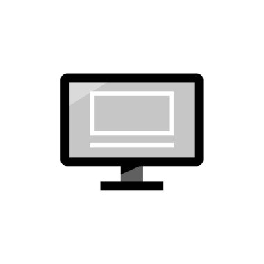 bilgisayar monitörü ikon vektör illüstrasyonu