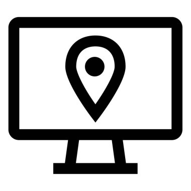 konum. Web simgesi basit illüstrasyon
