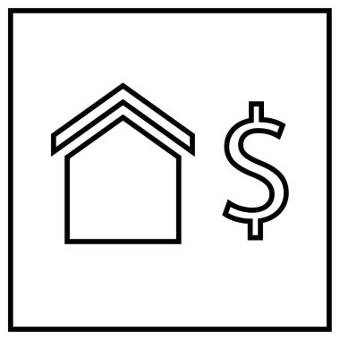 Ev. Web simgesi basit illüstrasyon