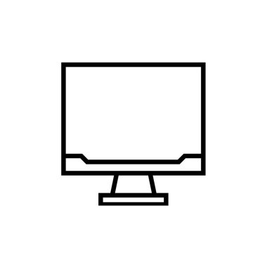 bilgisayar monitörü ikon vektör illüstrasyonu