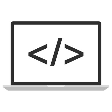 bilgisayar izleme simgesi, vektör illüstrasyonu