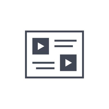 video oynatıcı simge vektör illüstrasyon tasarımı
