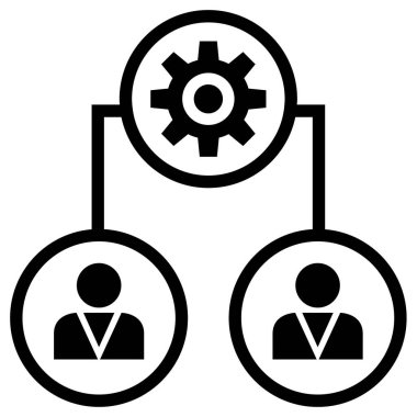 Yönetim. Web simgesi basit illüstrasyon