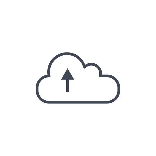 Cloud Computing Icon Outline Vector Sign Pointed Corners — Stock Vector