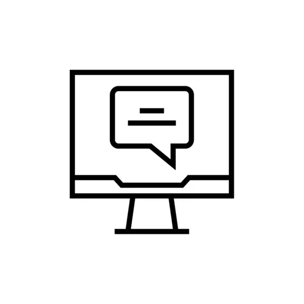 Icono Chat Vector Ilustración Mensajería Texto — Vector de stock
