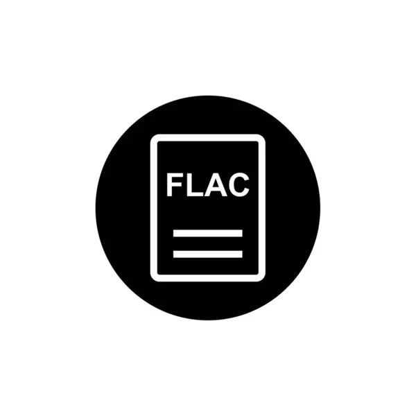 Flac File Icon Vector Illustration Simple Design — Stock Vector