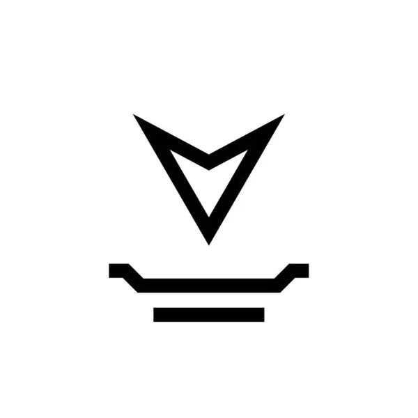 Vector Icono Flecha Aislado Fondo Blanco Para Diseño Web Aplicación — Archivo Imágenes Vectoriales