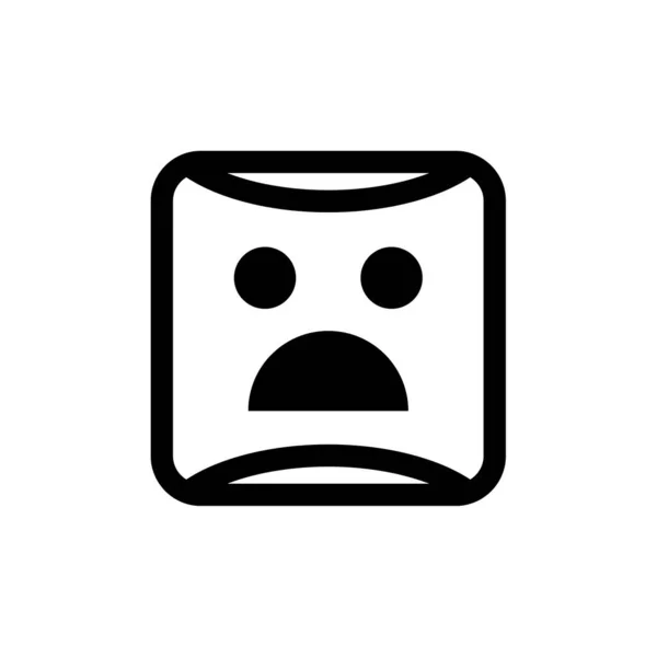 Emoji Faccia Icona Vettoriale Illustrazione Design — Vettoriale Stock