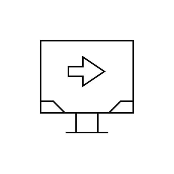 矢印アイコンベクトルイラストデザインのコンピュータモニタ — ストックベクタ