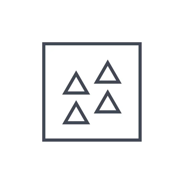 Illustrazione Vettoriale Una Cornice Icona Triangolo — Vettoriale Stock