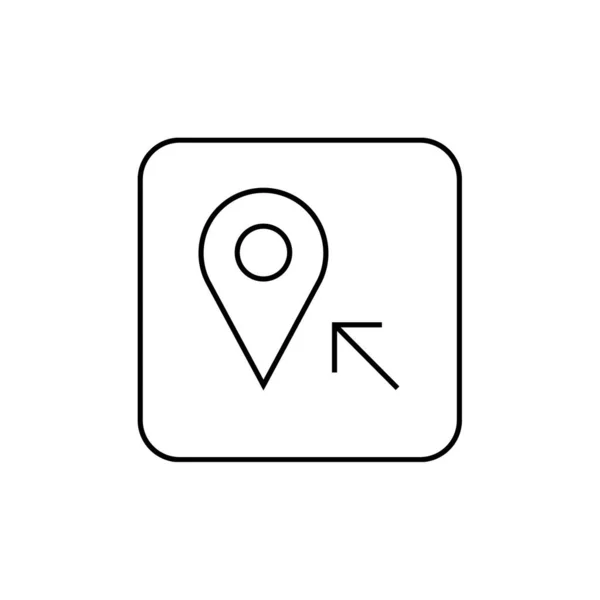 Icono Gps Símbolo Navegación Diseño Simple — Vector de stock