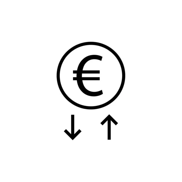 Euro Vetor Ícone Ilustração Moderna — Vetor de Stock