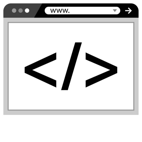Desarrollo Web Icono Simple Ilustración Vectorial — Archivo Imágenes Vectoriales