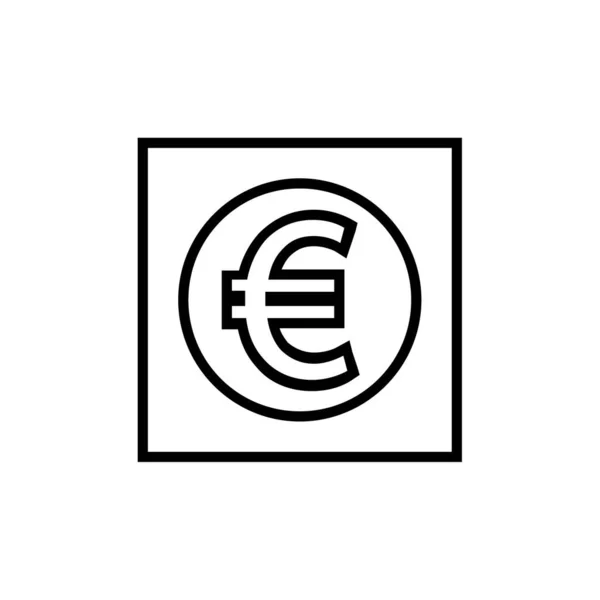 Icono Moneda Euro Ilustración Vectorial — Vector de stock