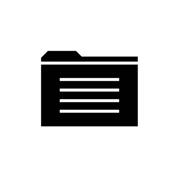 Vektor Ikon Dokumen Diisolasi Latar Belakang Putih Tanda Transparan Folder - Stok Vektor