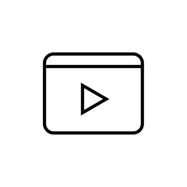 Reproduzir Vídeo Player Ícone Vetor Ilustração Design —  Vetores de Stock