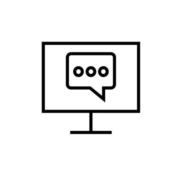 Vector Icono Chat Aislado Fondo Blanco Para Diseño Aplicaciones Web — Vector de stock