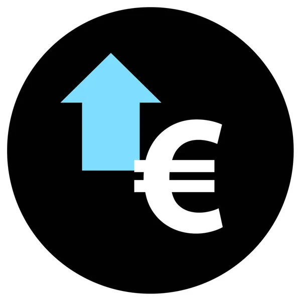 Ícone Moeda Euro Estilo Vetorial Bicolor Símbolo Icônico Plana Com — Vetor de Stock