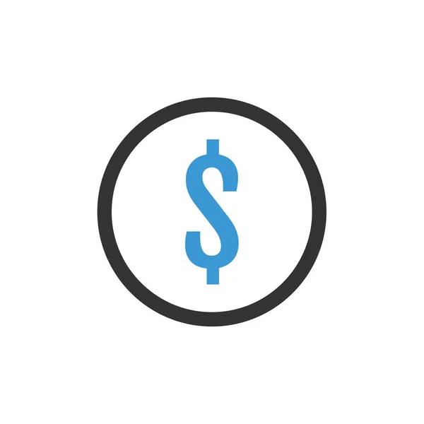 Dollar Vector Glyph Color Icon — Stock Vector