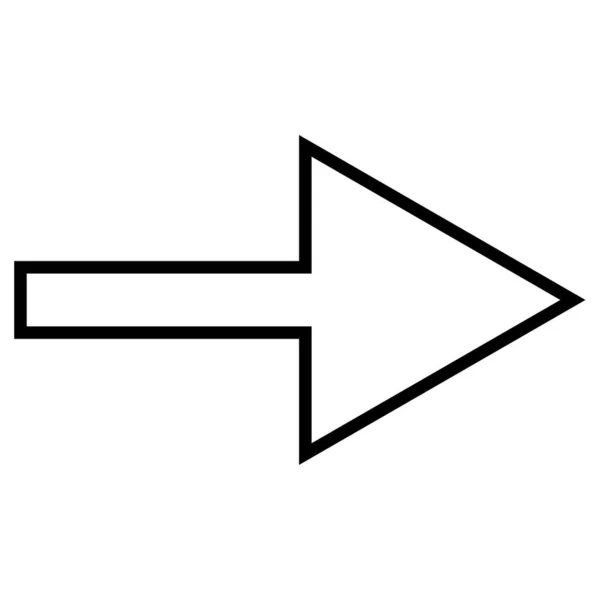 箭头右矢量图标 白色背景上的扁平黑色圆形正方形按钮 — 图库矢量图片