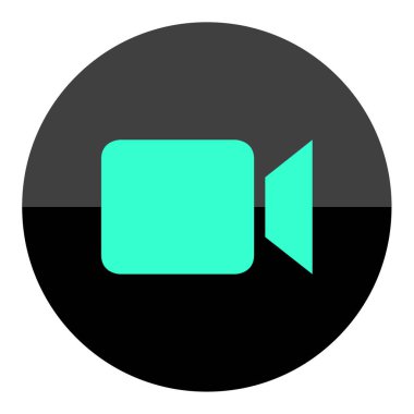 Video kamera simgesi. vektör illüstrasyonu