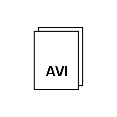 avi dosya biçimi vektör illüstrasyonu
