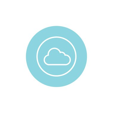 Bulut simgesi, vektör çizimi. düz tasarım biçimi