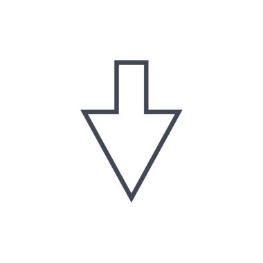 aşağı ok simgesi. vektör illüstrasyonu