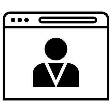 kullanıcı. Web simgesi basit illüstrasyon