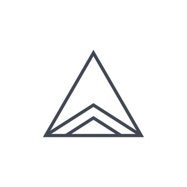 üçgen vektör çizgisi simgesi