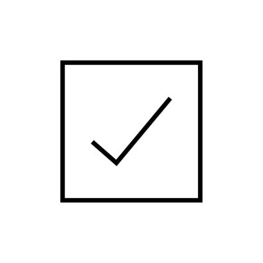 İşaretleme simgesi vektör illüstrasyonunu kontrol et