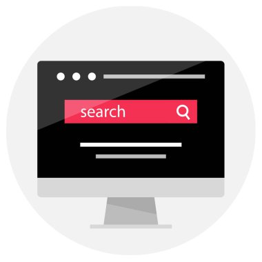 İnternet sitesi. Web simgesi basit illüstrasyon