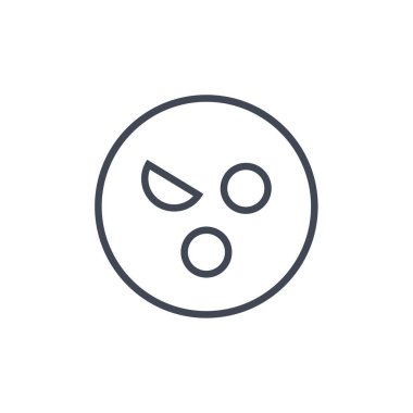 yüz çizgisi simgesi, vektör illüstrasyonu