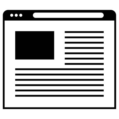 Tarayıcı. Web simgesi basit illüstrasyon