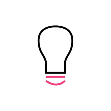 Ampul simgesi. vektör illüstrasyonu