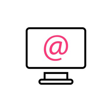 e-posta vektörü ince satır simgesi