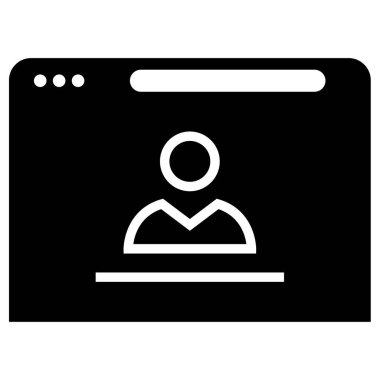 kullanıcı. Web simgesi basit illüstrasyon