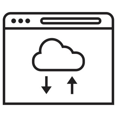 Bulut hesaplama. Web simgesi