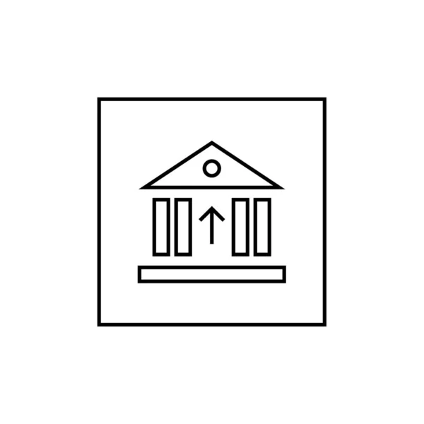 Vector Icono Banco Aislado Fondo Blanco Para Diseño Web Aplicación — Archivo Imágenes Vectoriales
