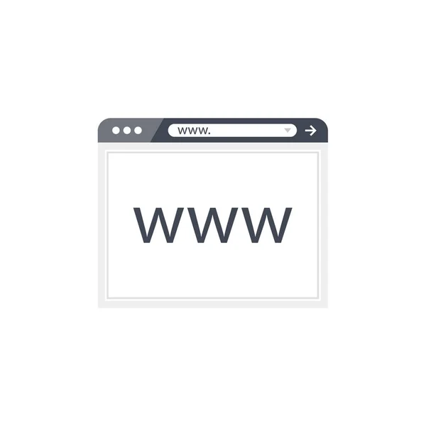 Browser Fenster Symbol Internet Taste Vektorillustration — Stockvektor