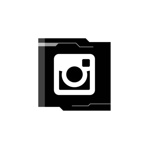 Illustratie Van Fotocamera Social Media Logo — Stockvector