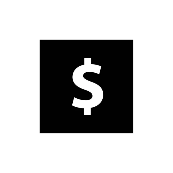 Dollar Teken Pictogram Vector Illustratie — Stockvector
