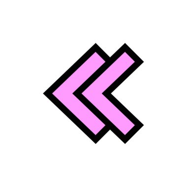 left arrow filled vector icon design