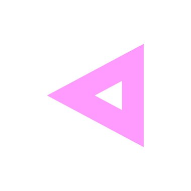 vector illustration of pink triangle icon
