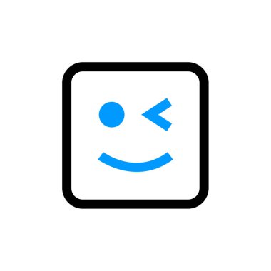 Göz kırpma ikon vektörü. Düz çizgi biçim illüstrasyonuName