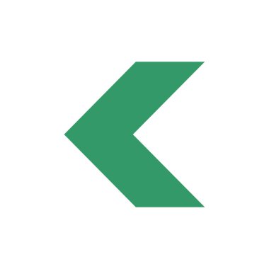 Sol ok simgesi, vektör illüstrasyonu. düz tasarım biçimi