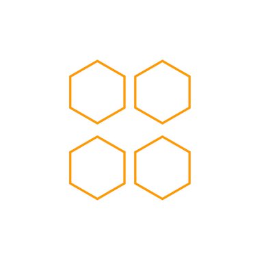 Modern bal peteği simgesinin vektör çizimi