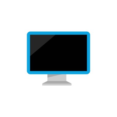 bilgisayar monitörü simge vektör illüstrasyon izole