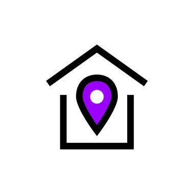 ev ikonu. Emlak konsepti düz vektör simgesi